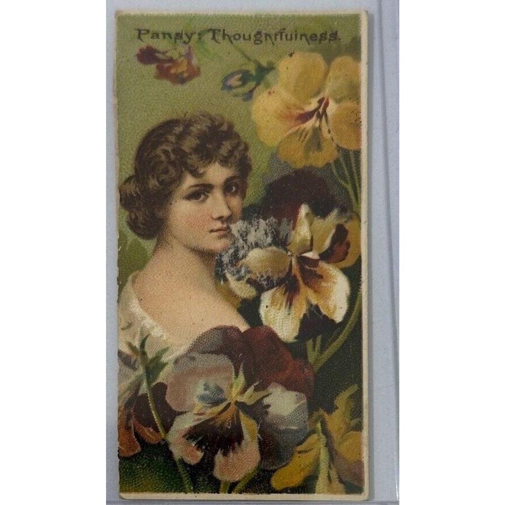 1892 Antique N75 Dukes Floral Beauties Pansy, Tobacco Card